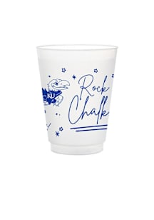 Kansas Jayhawks 8pk Flex Party Reusable Disposable Cups