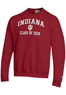 Mens Indiana Hoosiers Crimson Champion Font Class of 2026 Powerblend Crew Sweatshirt