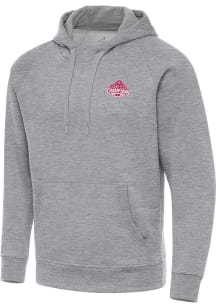 Mens Ohio State Buckeyes Grey Antigua 2024 Football National Champions Victory Long Sleeve Fashi..