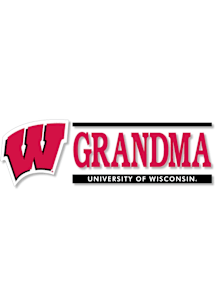 Wisconsin Badgers 6x2 Grandma Auto Decal - Red
