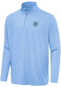 Antigua Coast Guard Mens Light Blue Hunk Long Sleeve Qtr Zip Pullover