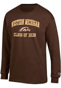 Mens Western Michigan Broncos Brown Champion Class of 2028 Jersey Tee