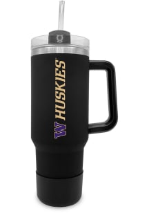 Black Washington Huskies 40 oz Stainless Steel Tumbler