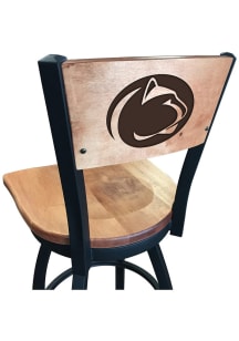 Brown Penn State Nittany Lions Maple Seat Maple Back Swivel Pub Stool