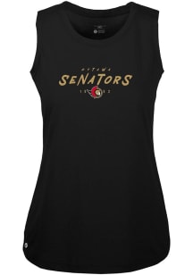 Levelwear Ottawa Senators Womens Black Macy Scratched Tank Top