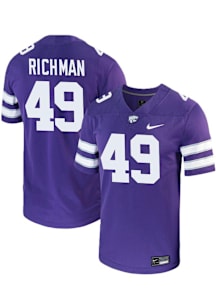 Maguire Richman  Nike K-State Wildcats Purple Football NIL Game Football Jersey