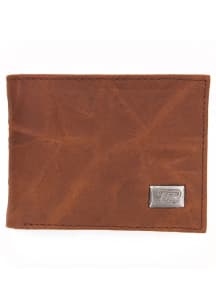 Leather Purdue Boilermakers Mens Bifold Wallet - Brown
