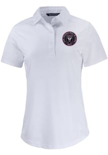 Cutter and Buck Inter Miami CF Womens White Prospect Short Sleeve Polo Shirt