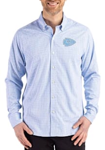 Cutter and Buck Kansas City Chiefs Mens Light Blue Mono Skyline Long Sleeve Dress Shirt