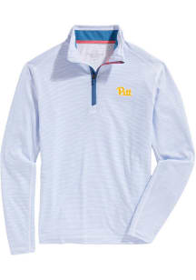 Mens Pitt Panthers Blue Vineyard Vines Sankaty Qtr Zip Pullover