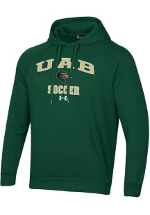 Under Armour UAB Blazers Mens Green Soccer Rival Long Sleeve Hoodie
