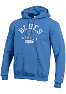 Champion St Louis Blues Mens Blue Sport Drop Long Sleeve Hoodie