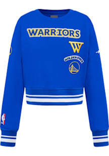 Pro Standard Golden State Warriors Girls Blue Retro Classics Long Sleeve T-Shirt