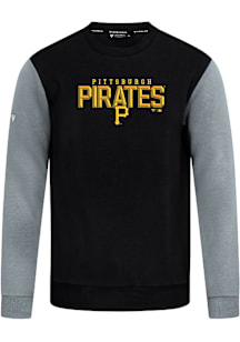 Levelwear Pittsburgh Pirates Mens Black Ultimate Carve Long Sleeve Crew Sweatshirt