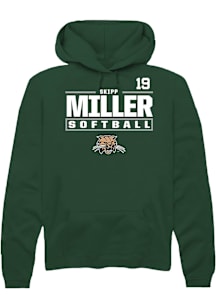 Skipp Miller  Rally Ohio Bobcats Mens Green NIL Stacked Box Long Sleeve Hoodie
