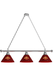 Iowa State Cyclones 3 Shade Silver Billiard Lamp