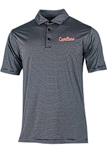 Columbia Virginia Cavaliers Mens Navy Blue Vault Heat Seal Double Hit Short Sleeve Polo