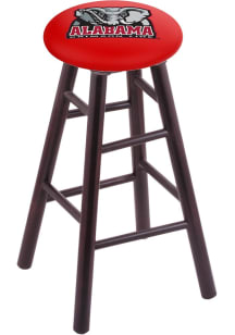 Alabama Crimson Tide Elephant  Round Cushion Maple Pub Stool - Brown