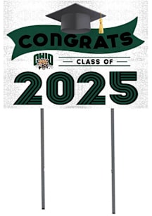 Ohio Bobcats KH Sports Fan 18x24 Yard Sign with Stakes Class of 2025 Yard Sign - White