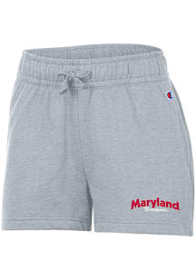 Womens Maryland Terrapins Grey Champion Powerblend Shorts