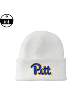 LogoFit Pitt Panthers INF Northpole Cuffed Baby Knit Hat - White