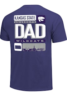 K-State Wildcats Purple Tiles Dad Short Sleeve T Shirt