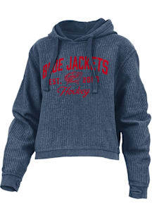 Columbus Blue Jackets Womens Navy Blue Comfy Cord Crew Sweatshirt