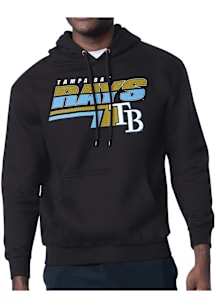 Starter Tampa Bay Rays Mens Black Logo Push Long Sleeve Hoodie
