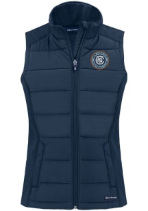 Cutter and Buck New York City FC Womens Navy Blue Evoke Vest
