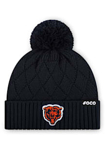 Forever Collectibles Chicago Bears Navy Blue Rhinestone Criss Cross Beanie Womens Knit Hat