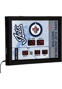 Winnipeg Jets Scoreboard Wall Clock