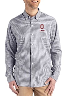 Cutter and Buck Ohio State Buckeyes Mens Black Alumni Skyline Long Sleeve Dress Shirt
