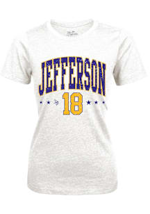 Justin Jefferson Minnesota Vikings Womens White Triblend Player T-Shirt