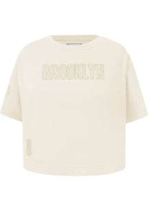 Pro Standard Brooklyn Nets Toddler Girls White Neutral Short Sleeve T-Shirt