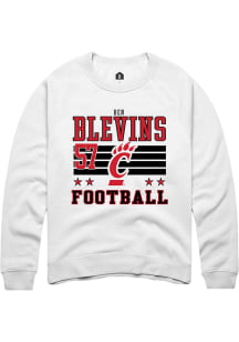 Ben Blevins Rally Mens White Cincinnati Bearcats NIL Striped Player Crew