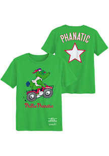 Phillie Phanatic  Philadelphia Phillies Boys Kelly Green Phanatic Ride Short Sleeve T-Shirt