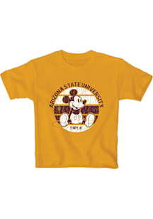 Blue 84 Arizona State Sun Devils Youth Yellow Mickey Short Sleeve T-Shirt