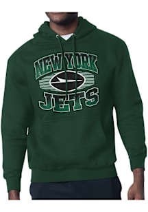 Starter New York Jets Mens Green Team Grit Long Sleeve Hoodie