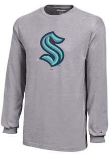 Champion Seattle Kraken Youth Grey Core Long Sleeve T-Shirt
