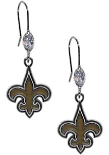 New Orleans Saints Crystal Dangle Womens Earrings