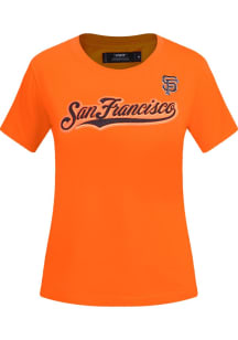 Pro Standard San Francisco Giants Womens Orange Classic Short Sleeve T-Shirt