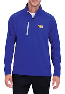 Zero Restriction Pitt Panthers Mens Blue Z500 Long Sleeve Qtr Zip Pullover