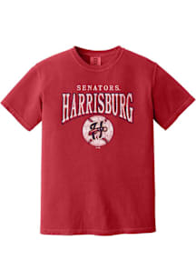 Summit Sportswear Harrisburg Senators Womens Red Homerun Short Sleeve T-Shirt