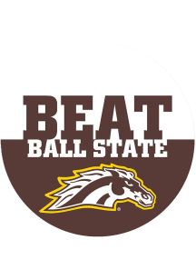 Brown Western Michigan Broncos BEAT Ball State 3&quot; Button