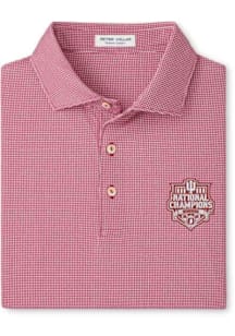 Peter Millar Indiana Hoosiers Mens Crimson 2025 College Football National Champions Short Sleeve F..