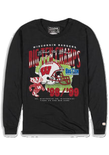 Mens Wisconsin Badgers Black Homefield Back To Back Big Ten Champions Tee