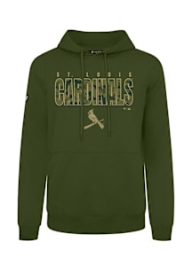 Levelwear St Louis Cardinals Mens Olive Podium Protect Long Sleeve Hoodie