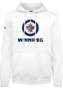Levelwear Winnipeg Jets Mens White Podium Home Turf Long Sleeve Hoodie