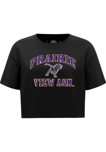 Pro Standard Prairie View A&amp;M Panthers Womens Black Classic Short Sleeve T-Shirt