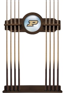 Brown Purdue Boilermakers Solid Wood Cue Rack Pool Table